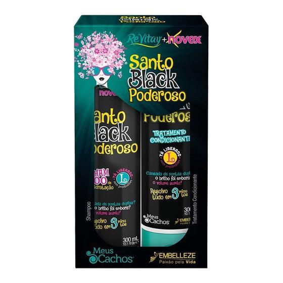 Imagem de Kit Shampoo + Condicionador Novex Santo Black 300 ml