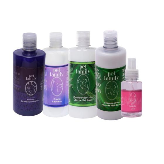 Kit Shampoo Condicionador Para Cachorro Dermatite Pet Family Shampoo