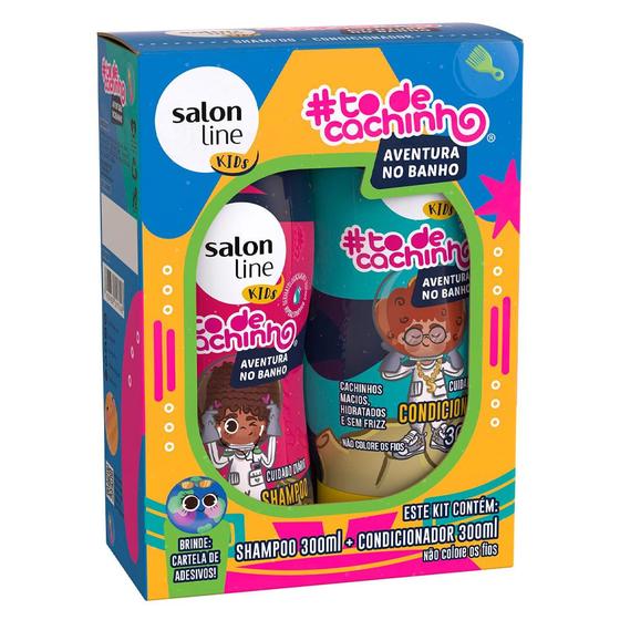 Imagem de Kit Shampoo + Condicionador Salon Line To De Cachinho Kids 300ml