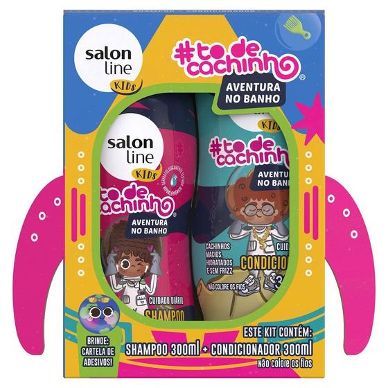 Imagem de Kit Shampoo + Condicionador Salon Line To De Cachinho Kids 300ml