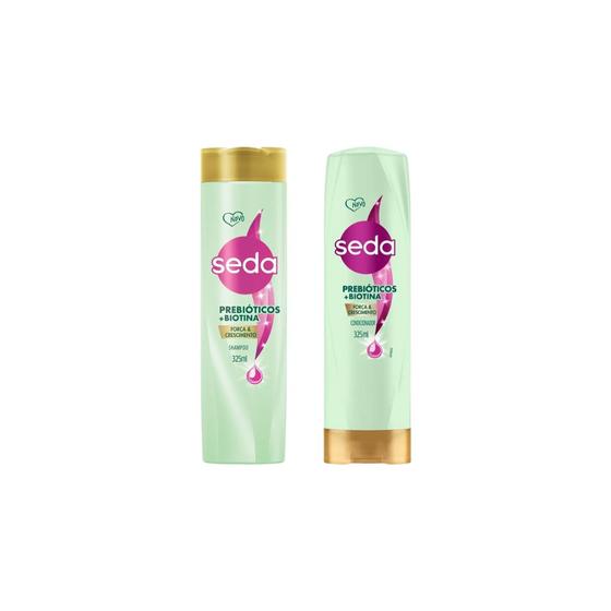 Imagem de Kit Shampoo+Condicionador Seda 325ml Probioticos+Biotina