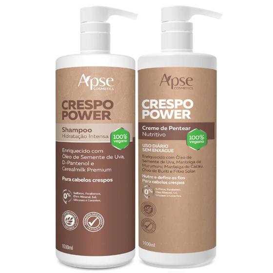 Imagem de Kit Shampoo Crespo Power 1L + Creme Crespo Power 1L Apse