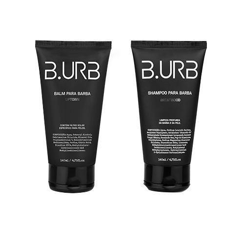 Imagem de Kit Shampoo E Balm Para Barba Black 140Ml Cada Barba Urbana