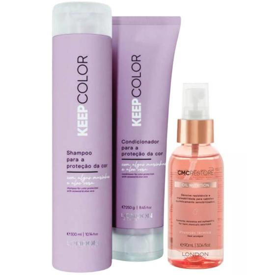 Imagem de Kit Shampoo e Cond Keep Color e Oil Nutrition 90ml London