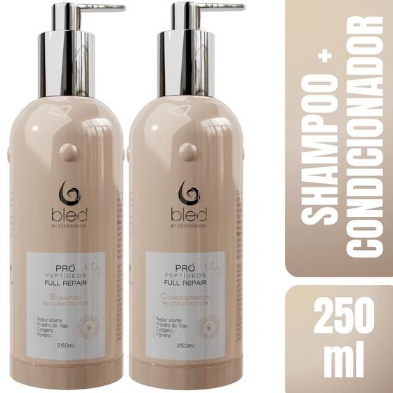 Imagem de Kit Shampoo e Condicionador 250ml Pró Peptídeos Bled