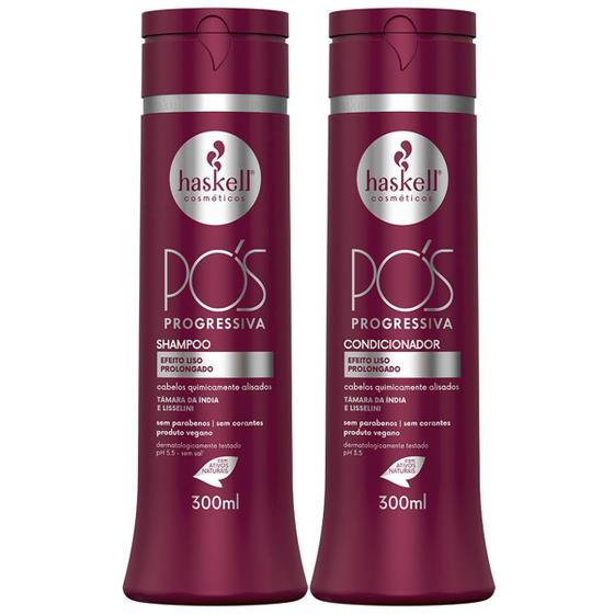 Imagem de Kit Shampoo E Condicionador 300Ml Haskell Pós Progressiva