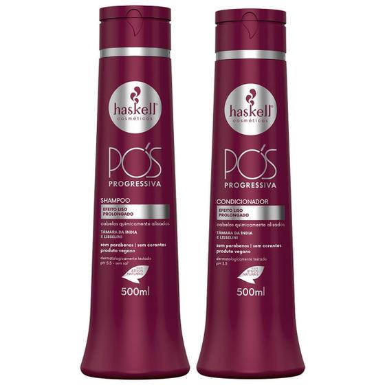 Imagem de Kit Shampoo E Condicionador 500Ml Haskell Pós Progressiva