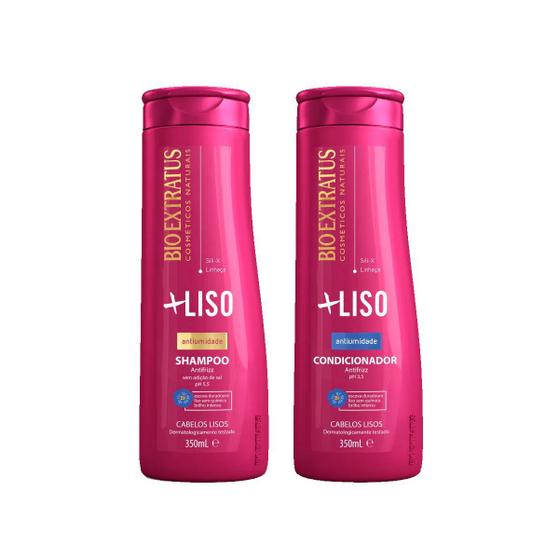 Imagem de Kit Shampoo e Condicionador Bio Extratus Mais Liso 350ml