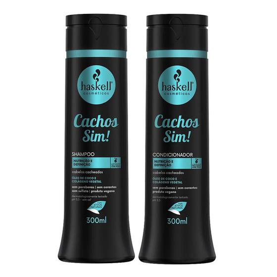 Imagem de Kit Shampoo e Condicionador Cachos Sim! Nutrição e Definição Haskell 300ml