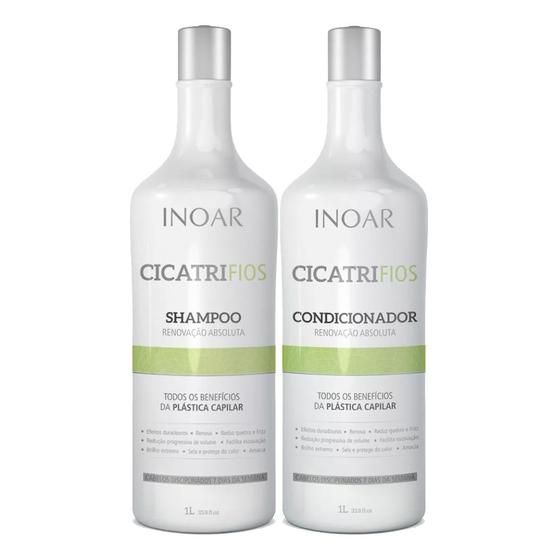 Kit Shampoo e Condicionador Cicatrifios 1 Litro - Inoar Menor preço em Kit Shampoo e Condicionador Cicatrifios 1 Litro - Inoar