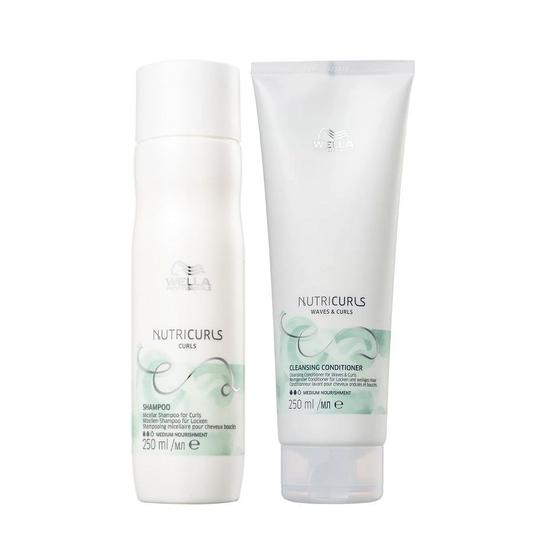 Imagem de Kit Shampoo E Condicionador Cleansing Wella Professionals Nutricurls 250ml