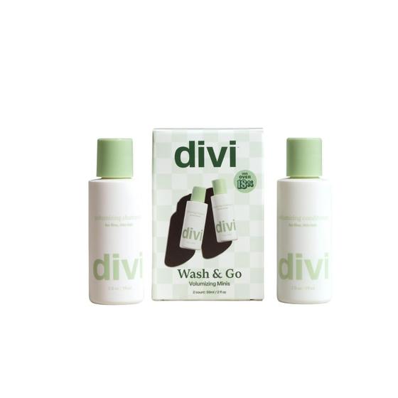 Imagem de Kit Shampoo e Condicionador Divi Mini Volumizante 60ml - Travel Size