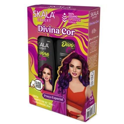 Imagem de Kit Shampoo E Condicionador Divina Cor 325ml Cada  Skala