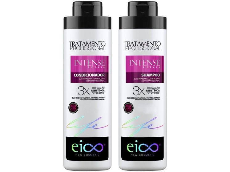 Kit Shampoo e Condicionador Eico New Cosmetic - Life Intense Repair 1L cada Menor preço em Kit Shampoo e Condicionador Eico New Cosmetic - Life Intense Repair 1L cada