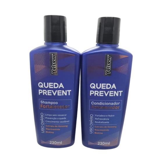 Imagem de Kit Shampoo e Condicionador Fortalecedor Queda Prevent 230ml Yelsew