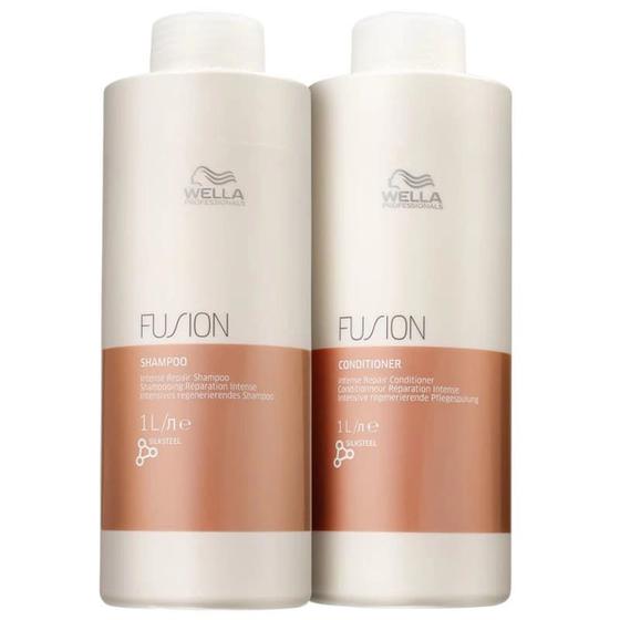 Imagem de Kit Shampoo e Condicionador Fusion Wella Professionals 2x1000ml