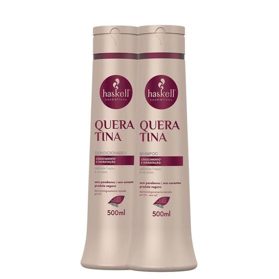 Imagem de Kit Shampoo e Condicionador Haskell Queratina 500ml