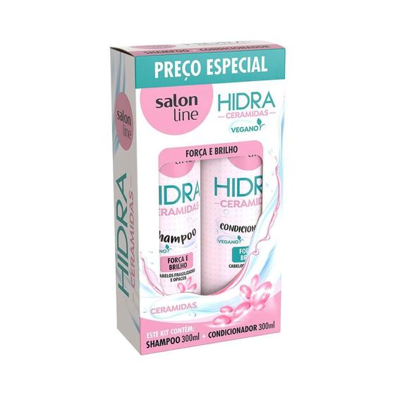 Imagem de Kit Shampoo E Condicionador Hidra Ceramidas Salon Line