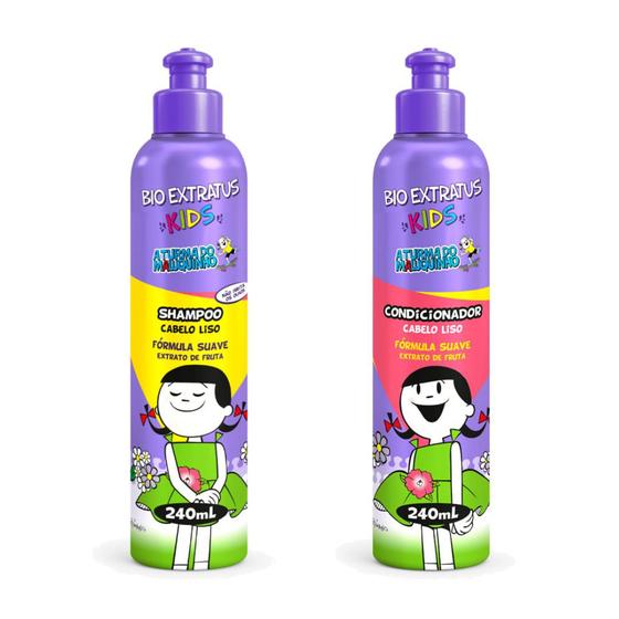 Imagem de Kit Shampoo E Condicionador Infantil Liso Bio Extratus