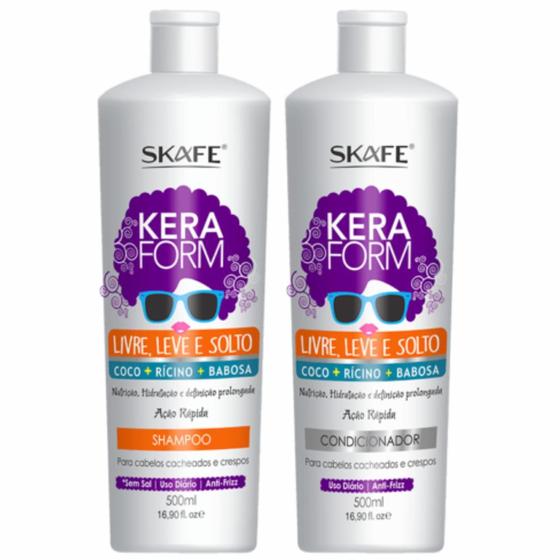 Imagem de Kit Shampoo E Condicionador Keraform Livre Leve Solto 500ml