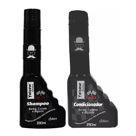 Kit Shampoo e Condicionador Masculino 3 em 1 Barba, Cabelo e Bigode 230ml Silver Menor preço em Kit Shampoo e Condicionador Masculino 3 em 1 Barba, Cabelo e Bigode 230ml Silver