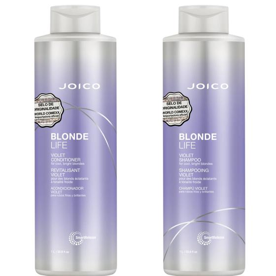 Kit Shampoo e Condicionador matizador profissional Joico Blonde Life ...
