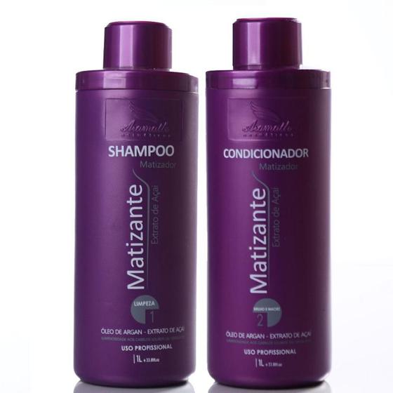 Imagem de Kit Shampoo E Condicionador Matizante Aramath Profissional