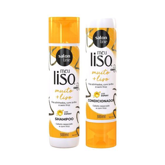 Imagem de Kit Shampoo e Condicionador Meu Liso Salon Line Muito + Liso