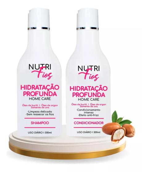 Imagem de Kit Shampoo E Condicionador Natural Nutri Fios 4 Em 1