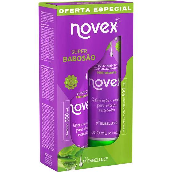 Imagem de Kit Shampoo e Condicionador Novex Super Babosão 300ml