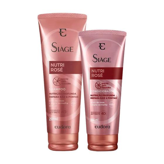 Imagem de Kit Shampoo e Condicionador Nutri Rosé Elixir de Rosas Siàge