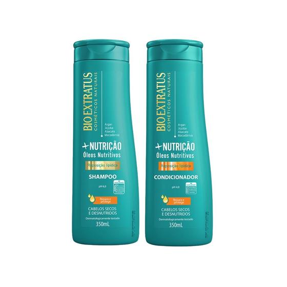 Imagem de Kit Shampoo e Condicionador + Nutrição Bio Extratus 250ml Óleo Nutritivos Repara e Protege