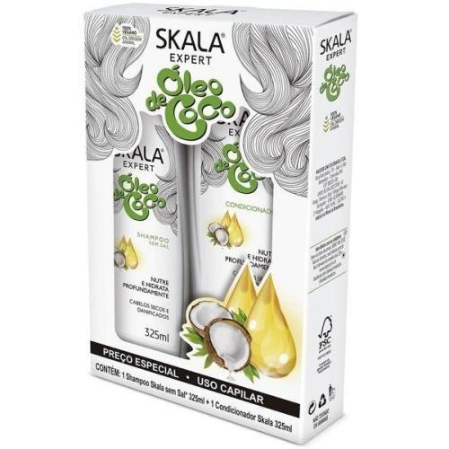Imagem de Kit Shampoo E Condicionador Óleo De Coco 325ml Cada  Skala