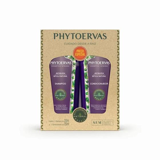 Imagem de Kit Shampoo e Condicionador Phytoervas Antiqueda 250ml