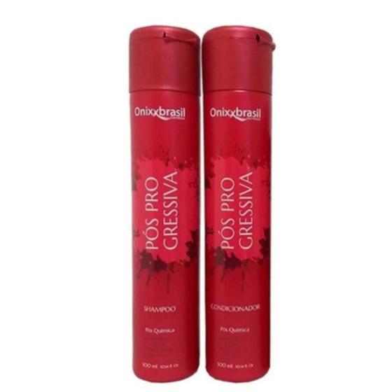 Imagem de Kit Shampoo e Condicionador Pós Progressiva 300ml Onixx brasil