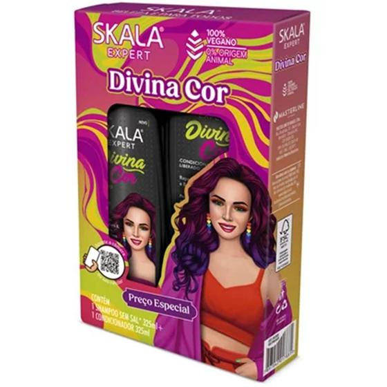 Imagem de Kit Shampoo e Condicionador Skala 325ml  Divina cor