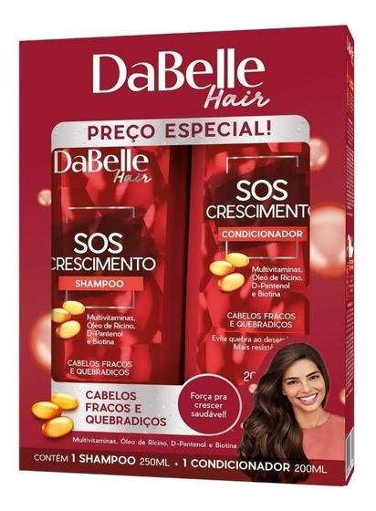 Imagem de Kit Shampoo E Condicionador Vegano Crescimento Dabelle 450Ml