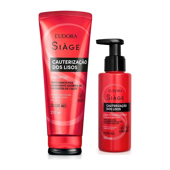 Imagem de Kit Shampoo e Leave In Cauterização dos Lisos Eudora Siàge