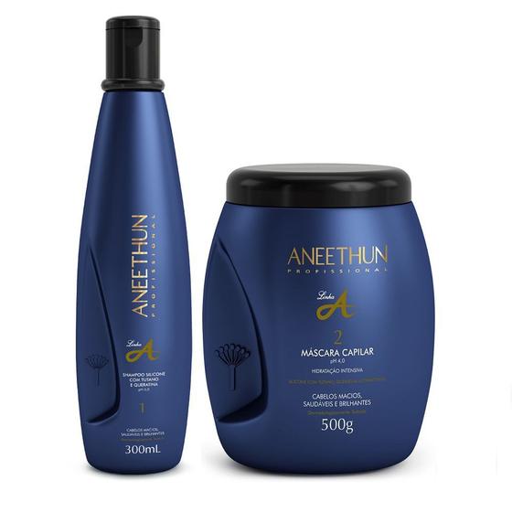 Kit Shampoo e Máscara Capilar Aneethun Linha A (2 Itens) Kit de