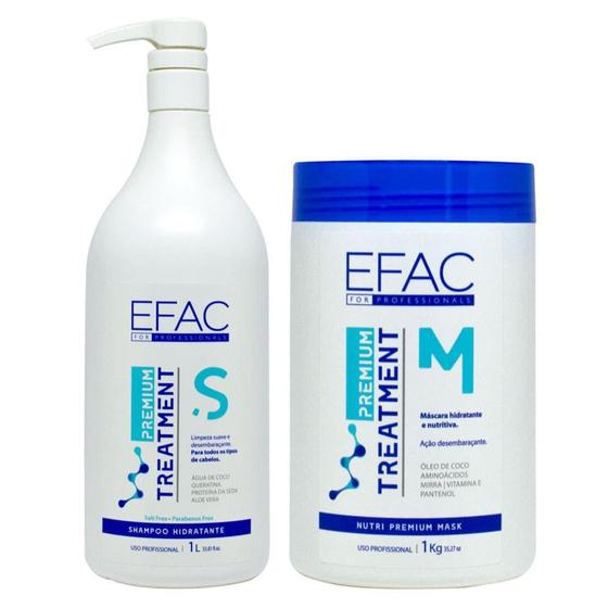 Imagem de Kit Shampoo e Máscara de Hidratação e Tratamento Intensivo EFAC - EFAC Cosméticos