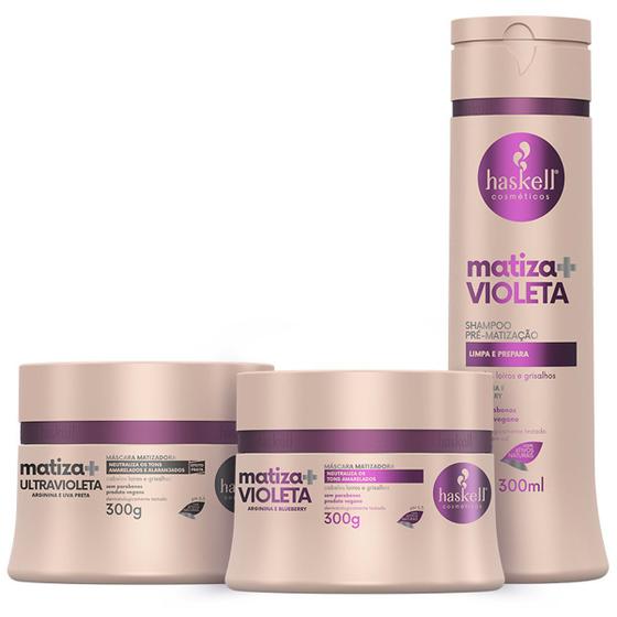 Imagem de Kit Shampoo e Máscara Matizadora Haskell Matiza+