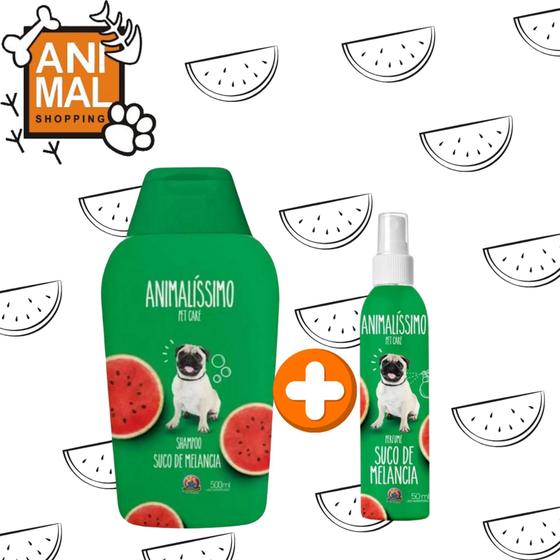 Imagem de Kit Shampoo e Perfume Para Cães Suco de Melancia - ANIMALISSIMO