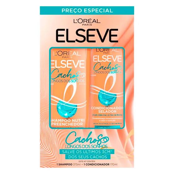 Imagem de Kit Shampoo Elseve Longos Cachos dos Sonhos 375ml + Condicionador 170ml
