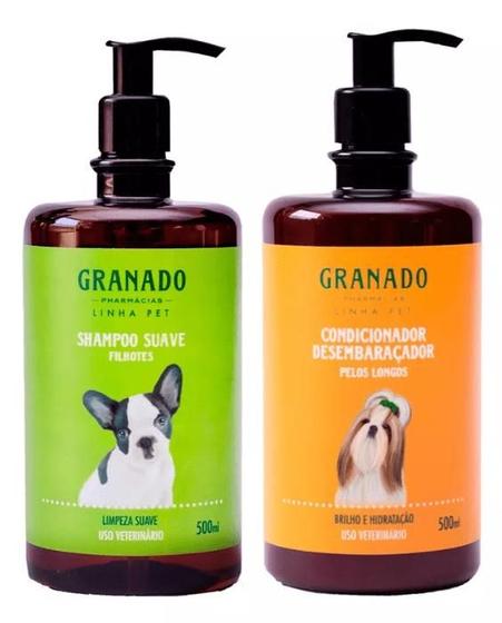 Imagem de Kit Shampoo Filhote E Condicionador Desembaraçador Granado 500ml