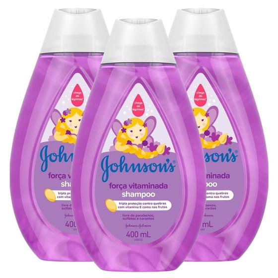 Kit Shampoo Johnson's Força Vitaminada Com 3 unidades Johnson's Baby
