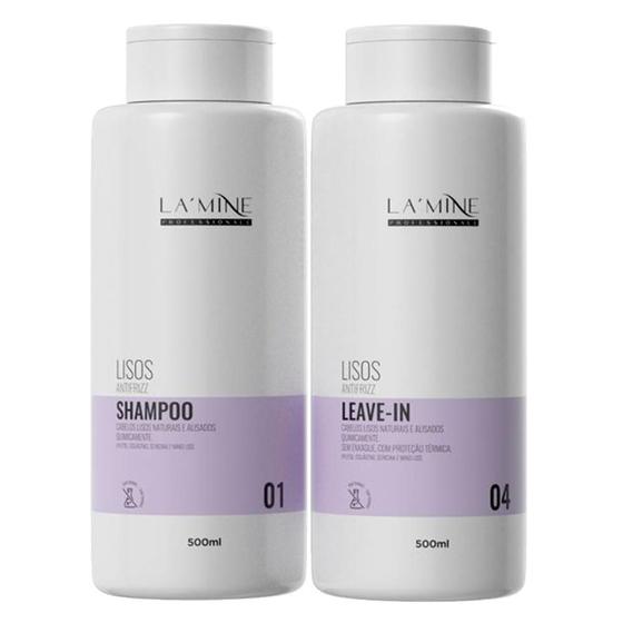 Imagem de Kit Shampoo + Leave-In Lisos Anti-Frizz Lamine 2X500Ml