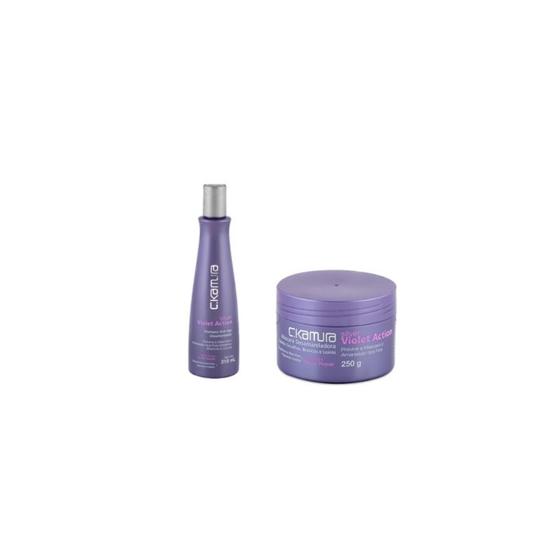 Imagem de Kit Shampoo Mascara Silver Violet Action C.kamura