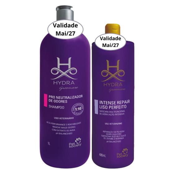 Imagem de Kit Shampoo Neutralizador 1l E Mascara Liso Perfeito 480ml