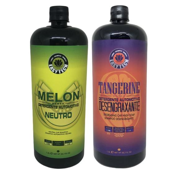 Imagem de Kit Shampoo Neutro Melon + Shampoo Desengraxante Tangerine