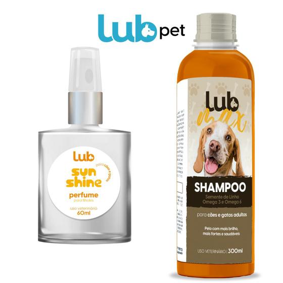 Imagem de Kit Shampoo Para Pets 300ml e Perfume 60ml Para Cães e Gatos LubPet